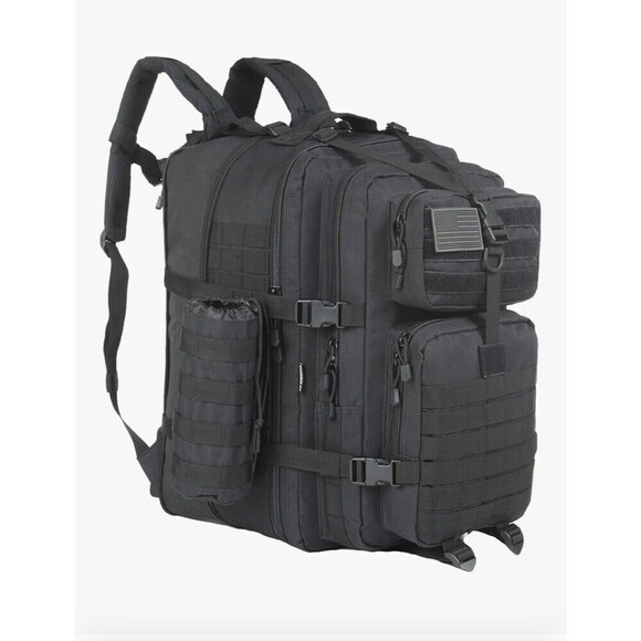 Unbranded Other - New Tactical Backpack 64L Expandable Black Military Nylon